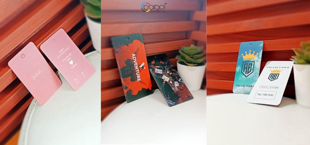 hangtag custom dengan desain brand