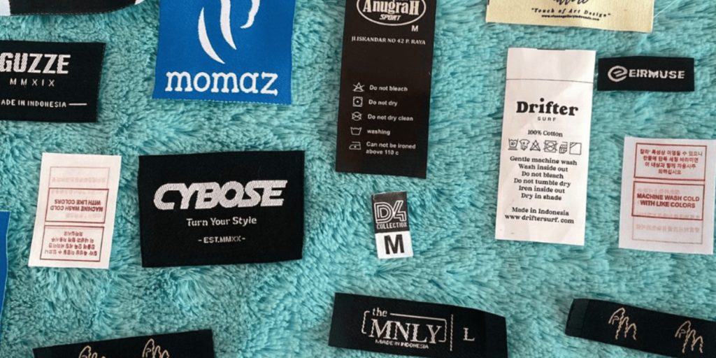 label baju (woven)