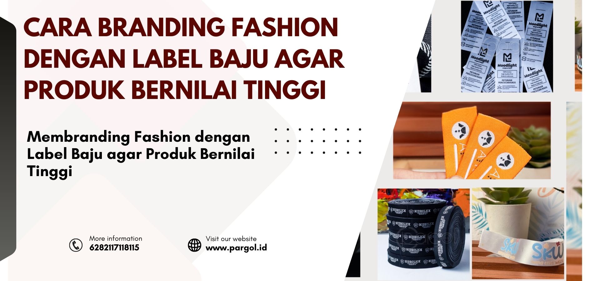 banner cara branding baju dengan label