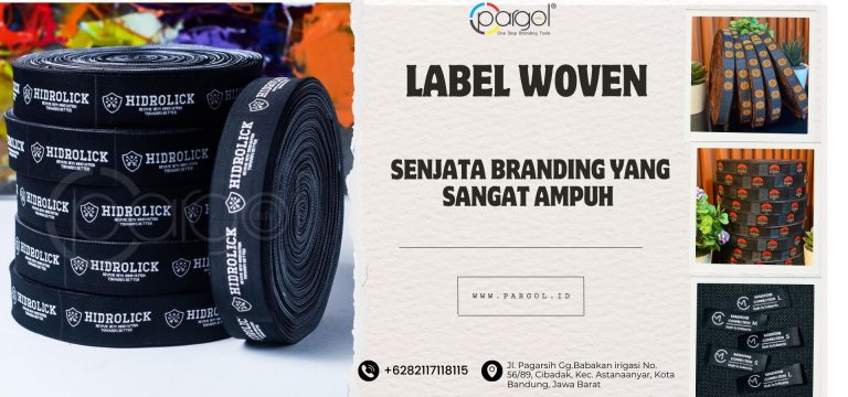 Banner label woven
