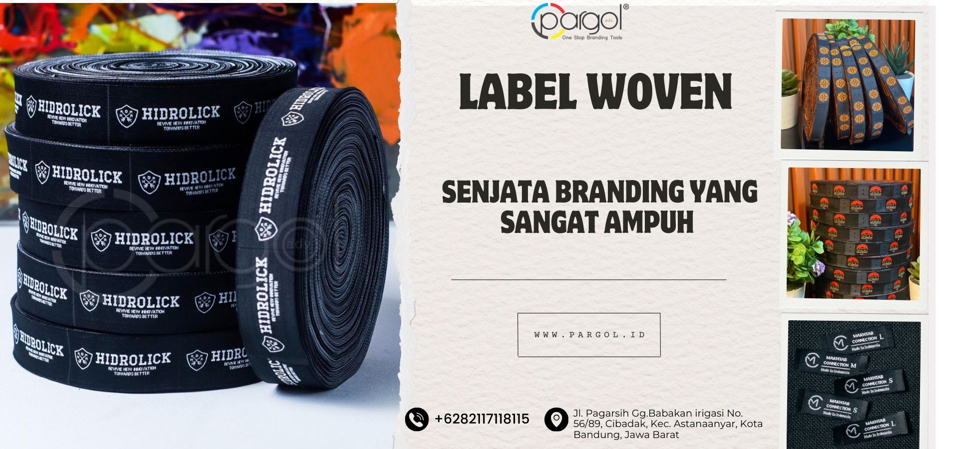Banner label woven