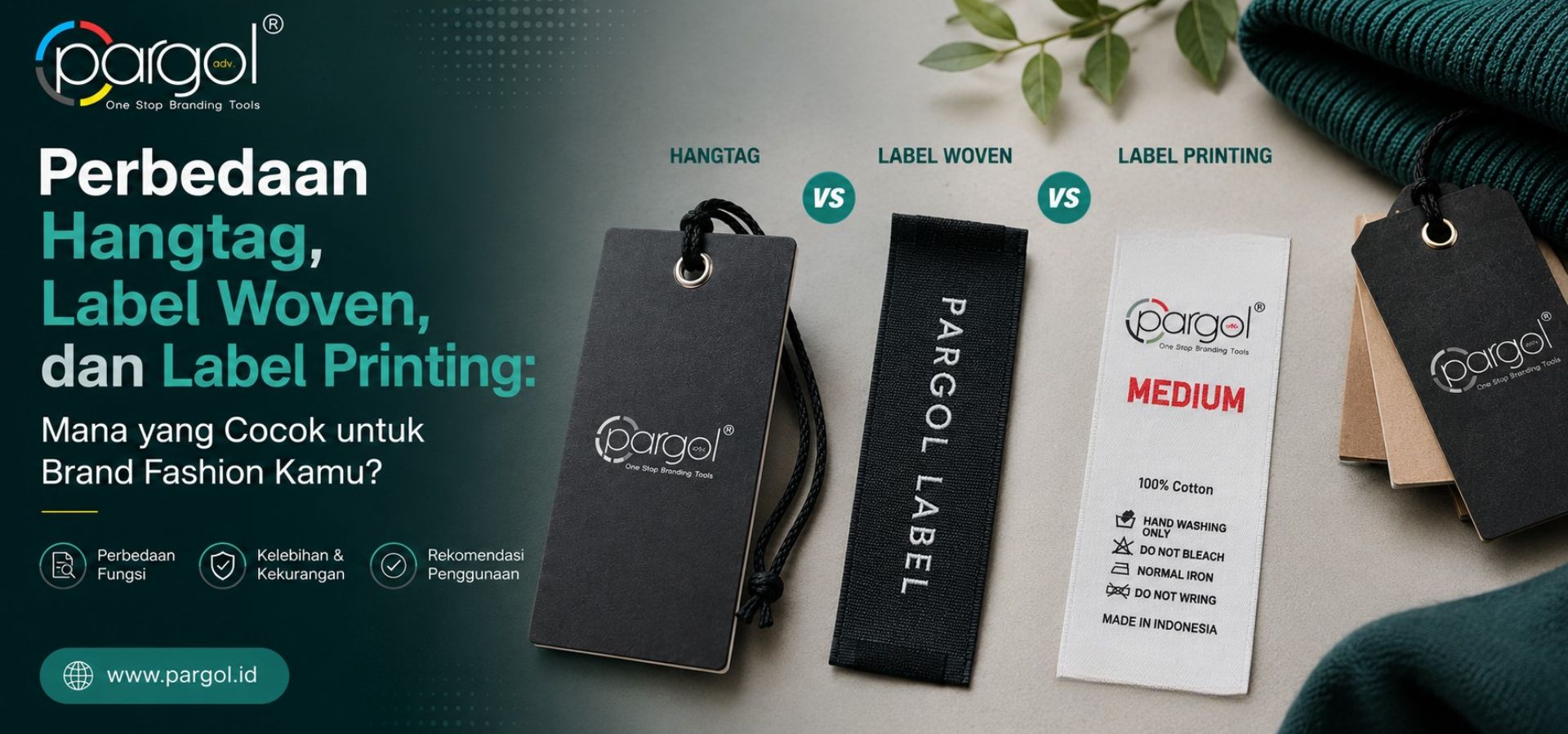 perbedaan hangtag, label woven dan label printing