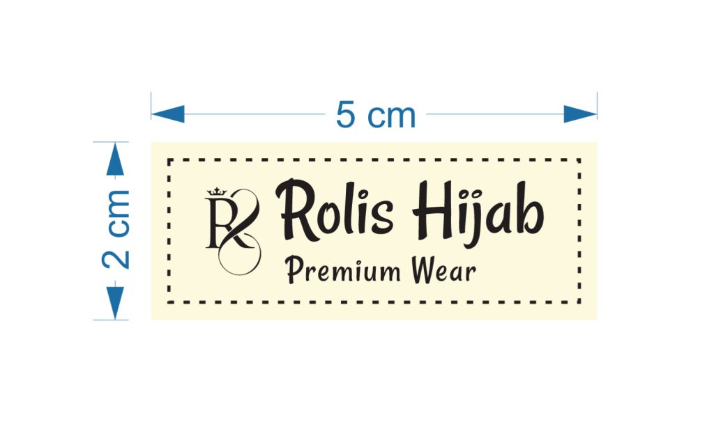 contoh desain label woven